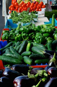A view of the plentiful August harvest at Holley’s Christ market display in North Chili.