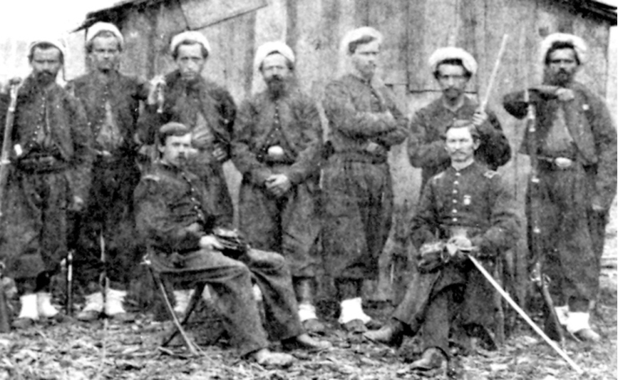 Soldiers of the 140th New York’s Company B. Photo credit: Brian Pohanka.