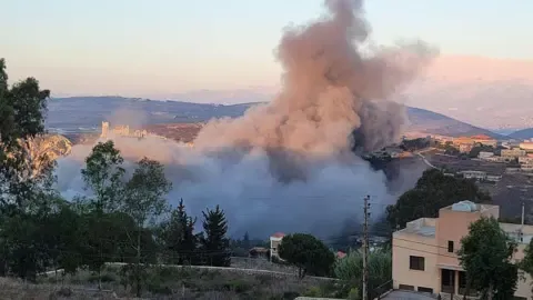 Israeli Air Strikes Strike South Lebanon